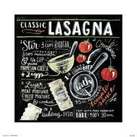 Grupo Erik Lily And Val Classic Lasagna Art Print 30x30cm | Yourdecoration.co.uk