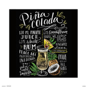 Grupo Erik Lily And Val Pina Colada Art Print 30x30cm | Yourdecoration.co.uk