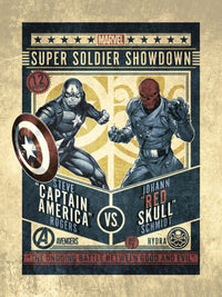 Grupo Erik Marvel Comics Captain America Vs Red Skull Art Print 30x40cm | Yourdecoration.co.uk