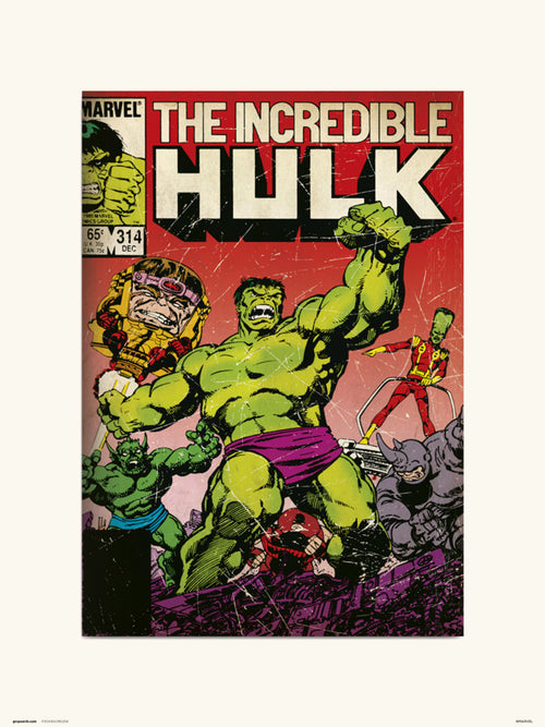 Grupo Erik Marvel Hulk 314 Art Print 30x40cm | Yourdecoration.co.uk