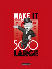 Grupo Erik Monopoly Make It 500 Large Art Print 30x40cm | Yourdecoration.co.uk