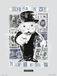 Grupo Erik Monopoly You Can Never Beat The Bank Art Print 30x40cm | Yourdecoration.co.uk