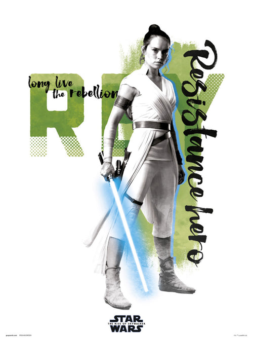 Grupo Erik Star Wars Episode Ix Rey Resistance Hero Art Print 30x40cm | Yourdecoration.co.uk