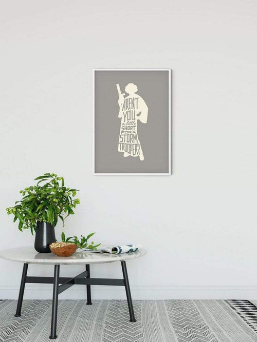 Komar Star Wars Silhouette Quotes Leia Art Print 50x70cm Sfeer | Yourdecoration.co.uk