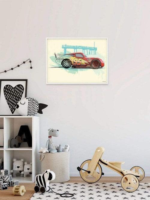 Komar Cars Lightning McQueen Art Print 40x30cm Sfeer | Yourdecoration.co.uk
