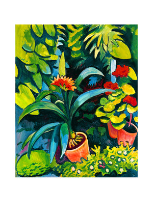 August Macke Blumen im Garten Art Print 50x70cm | Yourdecoration.co.uk