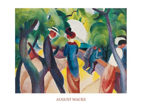August Macke Promenade Art Print 80x60cm | Yourdecoration.co.uk