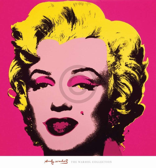 Andy Warhol Marilyn MonroeHot Pink Art Print 65x70cm | Yourdecoration.co.uk