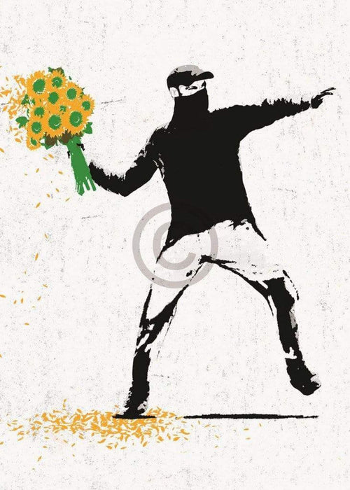 Edition Street Flower thrower Art Print 50x70cm | Yourdecoration.co.uk