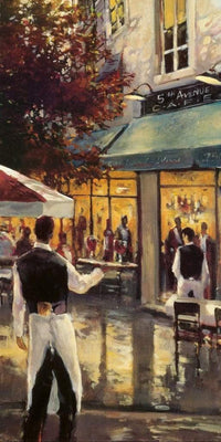Brent Heighton 5th Ave Cafe Art Print 40x80cm | Yourdecoration.co.uk