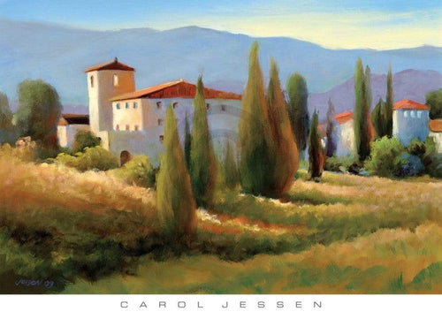 Carol Jessen Blue Shadow in Tuscany I Art Print 91x66cm | Yourdecoration.co.uk