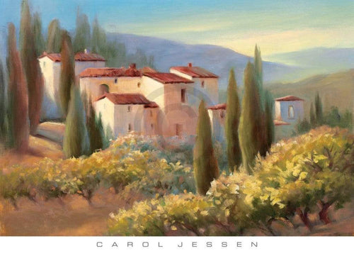 Carol Jessen Blue Shadow in Tuscany II Art Print 91x66cm | Yourdecoration.co.uk