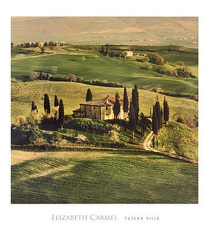 Elisabeth Carmel Tuscan Villa Art Print 45x50cm | Yourdecoration.co.uk