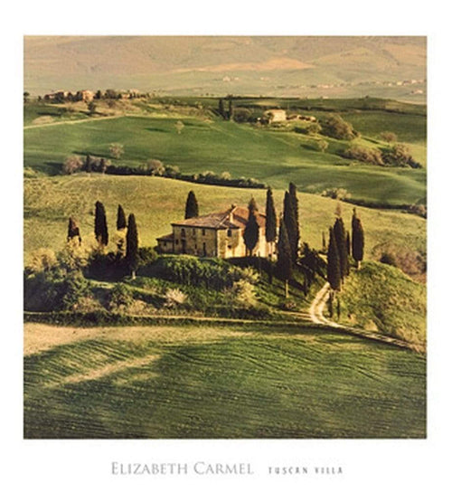 Elisabeth Carmel Tuscan Villa Art Print 45x50cm | Yourdecoration.co.uk