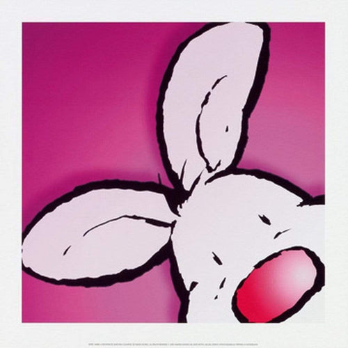 Jean Paul Courtsey Rabbit Art Print 30x30cm | Yourdecoration.co.uk