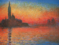 Claude Monet Crepuscolo Art Print 80x60cm | Yourdecoration.co.uk