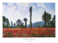 Claude Monet Field of Poppies Art Print 80x60cm | Yourdecoration.co.uk