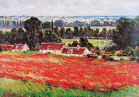 Claude Monet Field of Poppies Art Print 100x70cm | Yourdecoration.co.uk