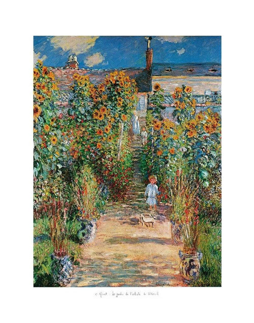 Claude Monet Le jardin de l'artiste Art Print 50x70cm | Yourdecoration.co.uk