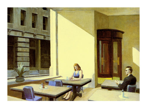 PGM Edward Hopper Sunlight in a Cafeteria Art Print 40x30cm | Yourdecoration.co.uk