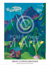 Ernst Ludwig Kirchner Bündner Landschaft Art Print 70x90cm | Yourdecoration.co.uk