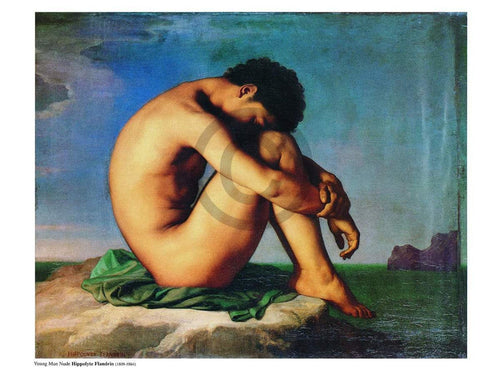 Hippolyte Flandrin Young Man Nude Art Print 80x60cm | Yourdecoration.co.uk