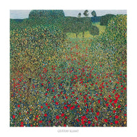 Gustav Klimt Campo di papaveri Art Print 70x70cm | Yourdecoration.co.uk