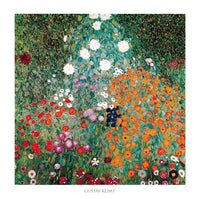 Gustav Klimt Giardino fiorito Art Print 70x70cm | Yourdecoration.co.uk