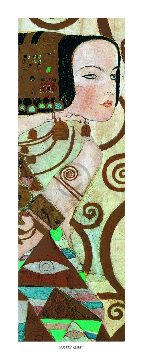 Gustav Klimt L'attesa Art Print 20x50cm | Yourdecoration.co.uk