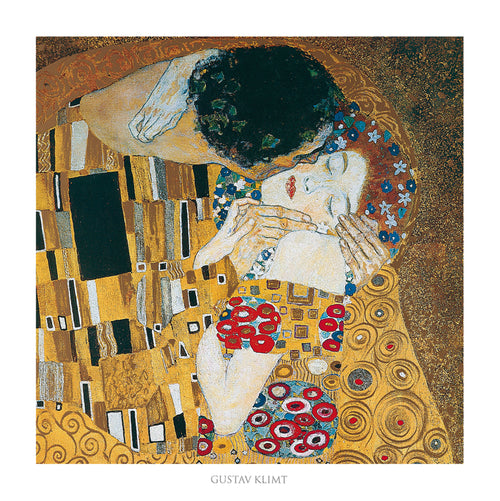 Gustav Klimt Il bacio Art Print 70x70cm | Yourdecoration.co.uk