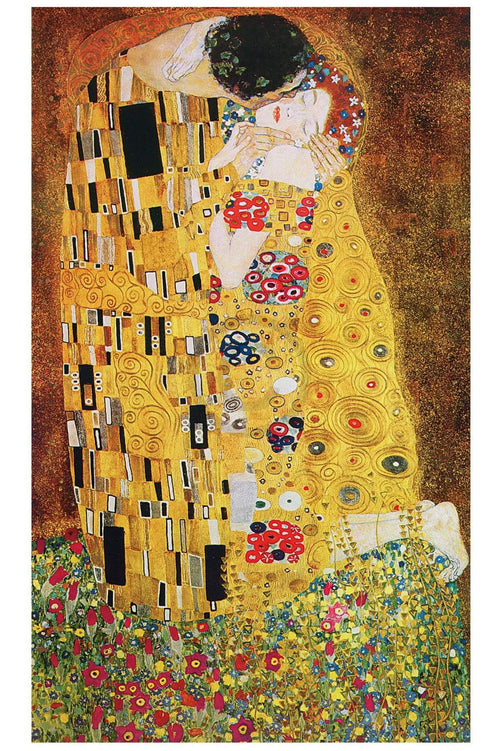 Gustav Klimt The Kiss Art Print 70.7x117.7cm | Yourdecoration.co.uk