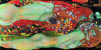 Gustav Klimt Wasserschlangen II Art Print 100x50cm | Yourdecoration.co.uk