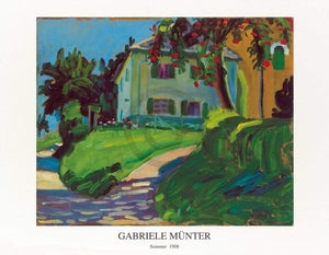 Gabriele MÃ¼nter Sommer 1908 Haus mit Apfelbaum Art Print 90x70cm | Yourdecoration.co.uk