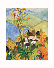 Hermann Hesse Dorf über dem See Art Print 56x71cm | Yourdecoration.co.uk