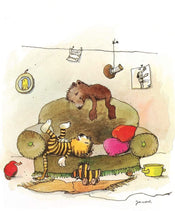 Janosch Mittagsruhe Art Print 48x58cm | Yourdecoration.co.uk