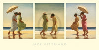 Jack Vettriano Summer Days Triptychon Art Print 70x36cm | Yourdecoration.co.uk