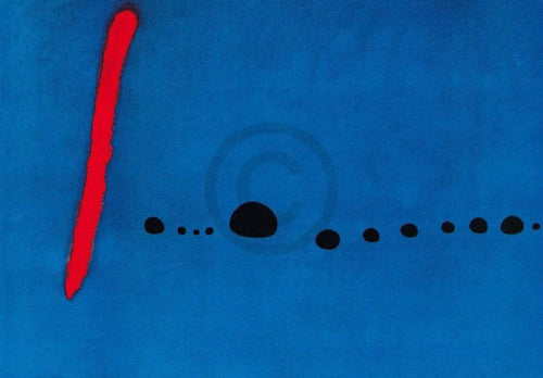 Joan Miro Bleu II Art Print 100x70cm | Yourdecoration.co.uk