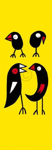 Birdman Hans Lan Let's talk about it Art Print 35x100cm | Yourdecoration.co.uk