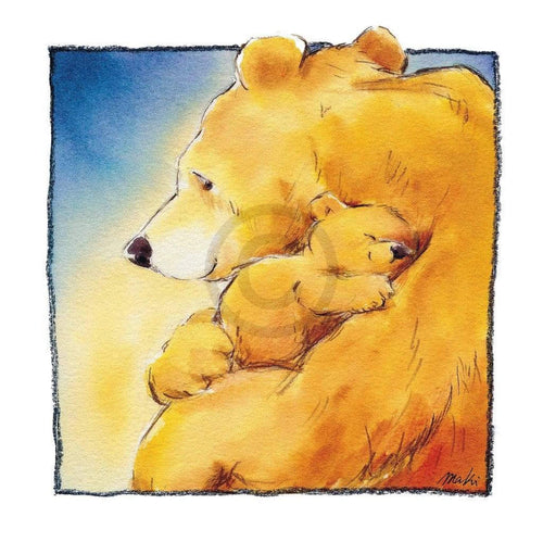 Makiko Mother Bear's Love I Art Print 30x30cm | Yourdecoration.co.uk