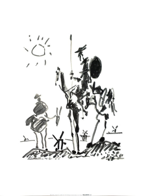 PGM Pablo Picasso Don Quixote Art Print 60x50cm | Yourdecoration.co.uk
