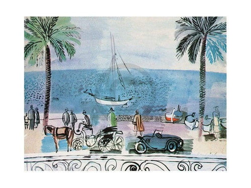 Raoul Dufy Promenade a Nice Art Print 80x60cm | Yourdecoration.co.uk