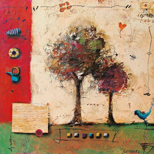 Sonja Kobrehel Tree I Art Print 70x70cm | Yourdecoration.co.uk