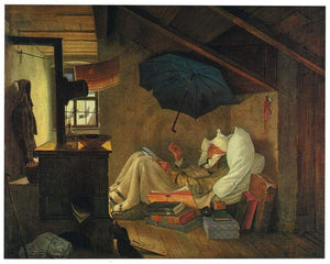 Carl Spitzweg Der arme Poet Art Print 60x48cm | Yourdecoration.co.uk