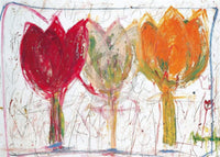 Ursula Meyer Petersen 3 Tulips Art Print 70x50cm | Yourdecoration.co.uk