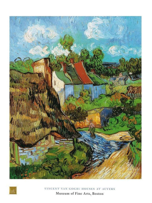 Vincent Van Gogh Houses at Auvers Art Print 60x80cm | Yourdecoration.co.uk