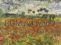 Vincent Van Gogh Field of Poppies Art Print 80x60cm | Yourdecoration.co.uk