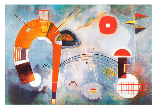 Wassily Kandinsky Rond et pointu Art Print 100x70cm | Yourdecoration.co.uk