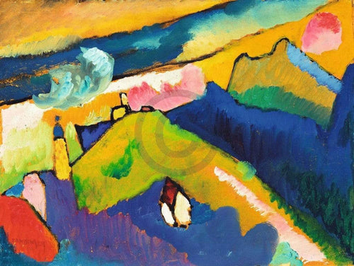 Wassily Kandinsky Murnau, Berglandschaft Art Print 80x60cm | Yourdecoration.co.uk