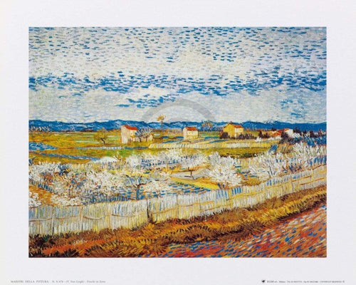 Vincent Van Gogh Pesco in fiore Art Print 30x24cm | Yourdecoration.co.uk