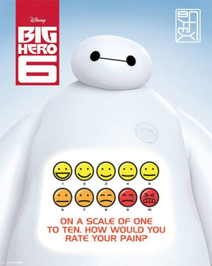 Pyramid Big Hero 6 Rate Your Pain Poster 40x50cm | Yourdecoration.co.uk